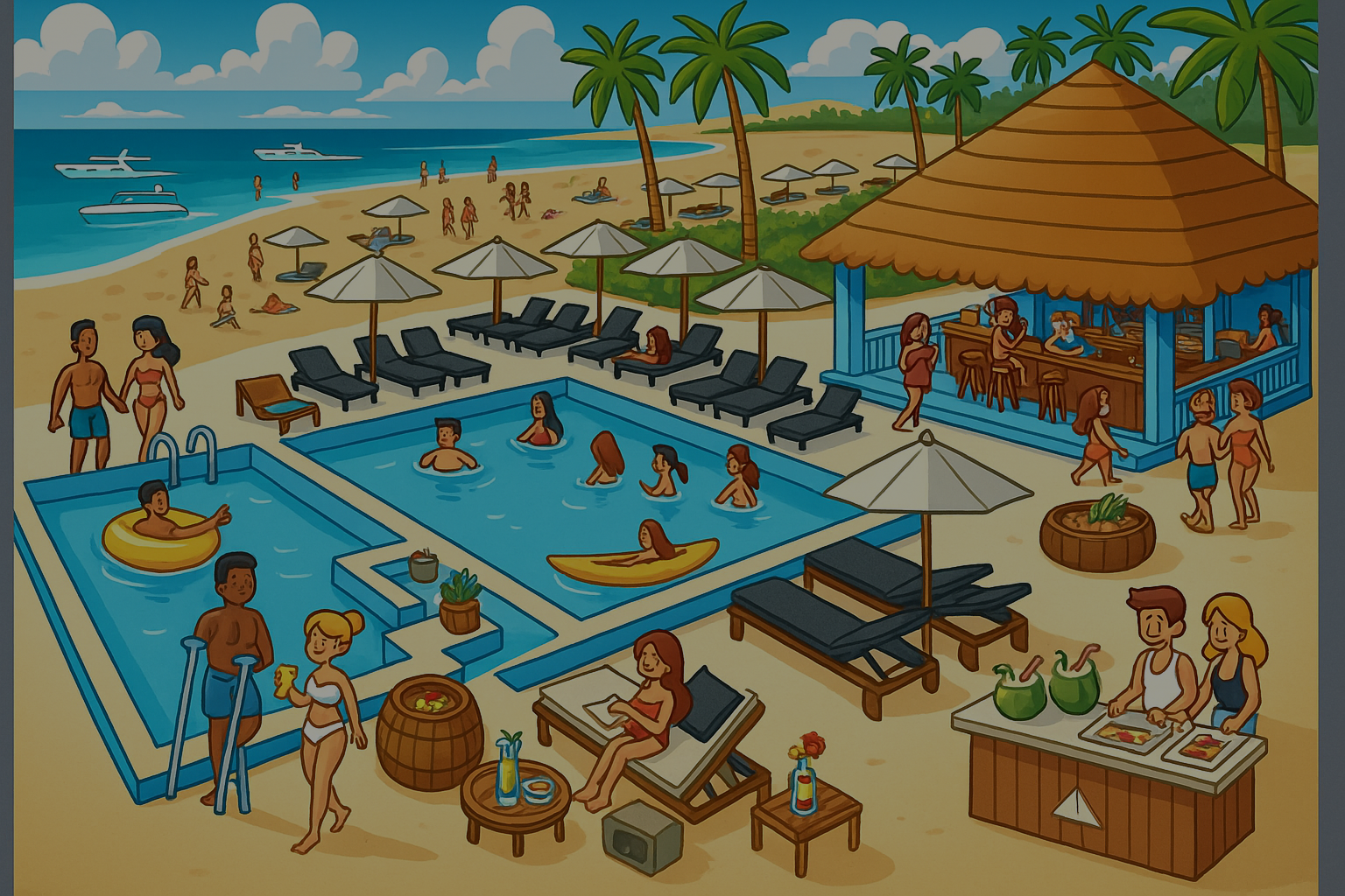 Beach Resort Relaxation
